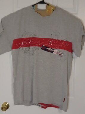 Vintage Pepe Jeans Shirt XL Gray Embroidered London Tee Streetwear Cut Sleeves